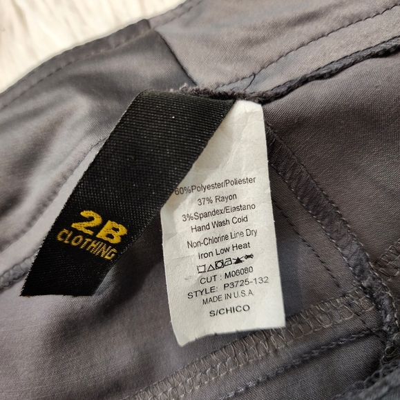 Grey Satin Straight Leg Pants, Women's -SMALL- - Picture 5 of 7